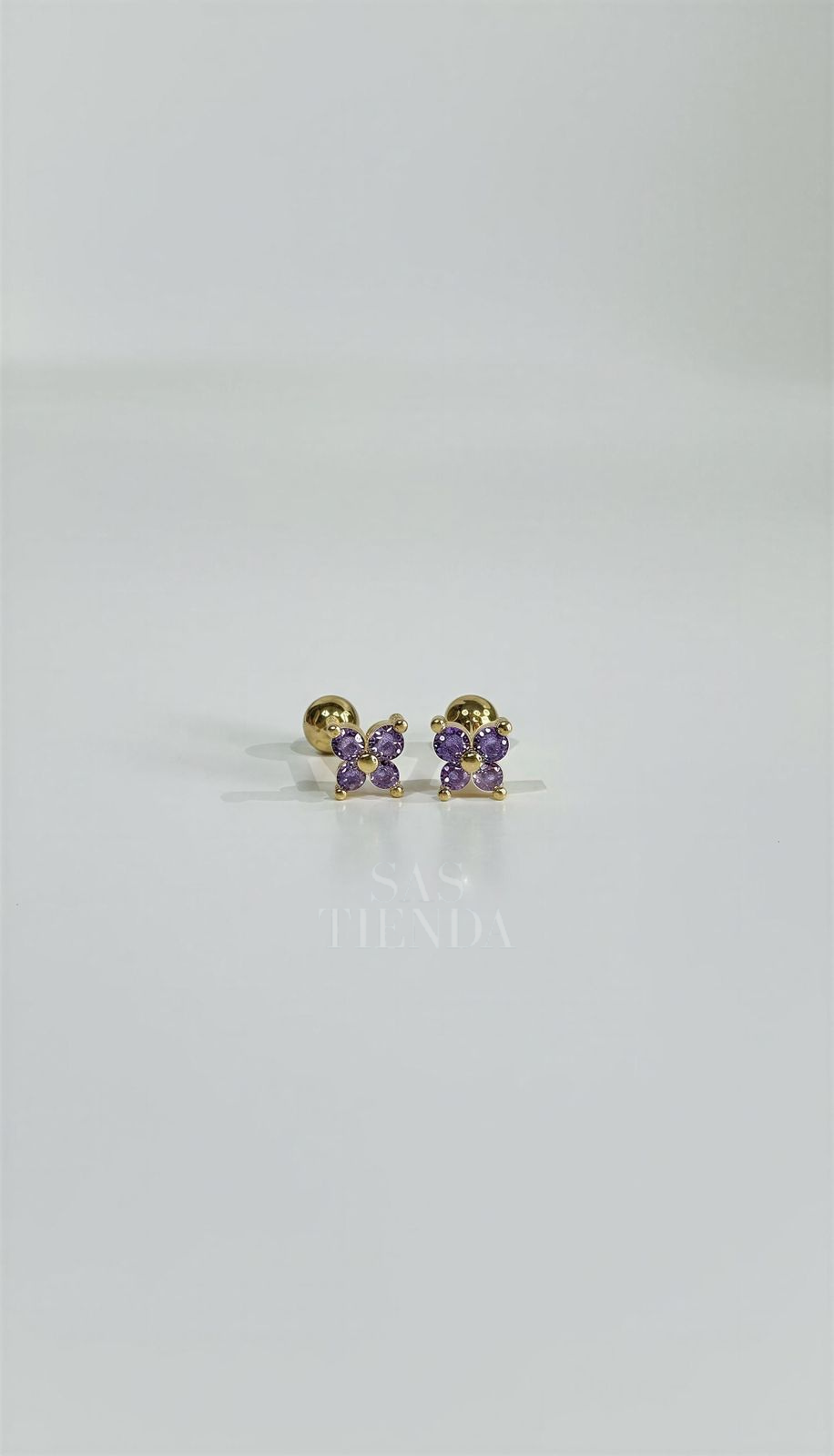 Aretes Mariposa Lila