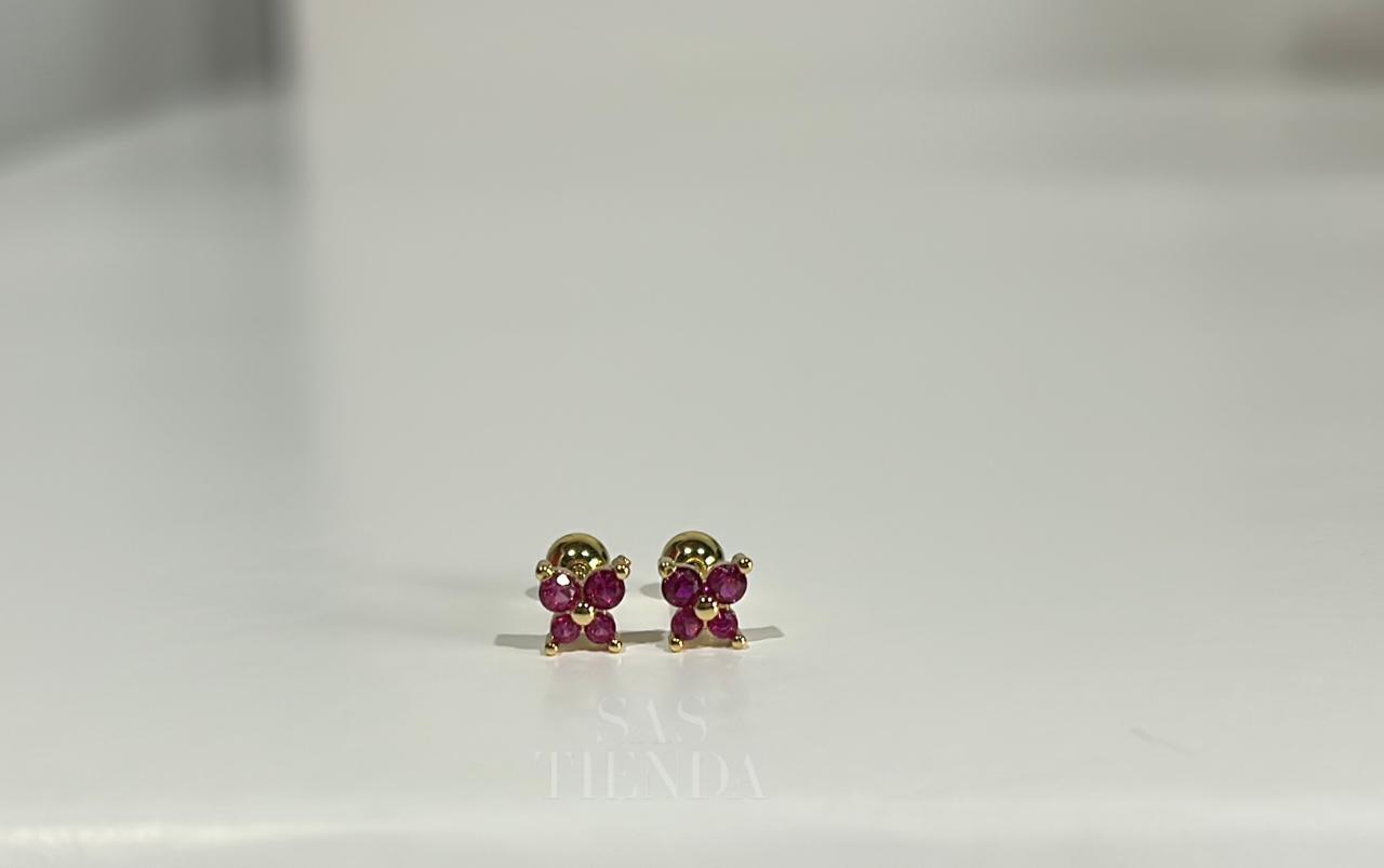 Aretes Mariposa Fucsia