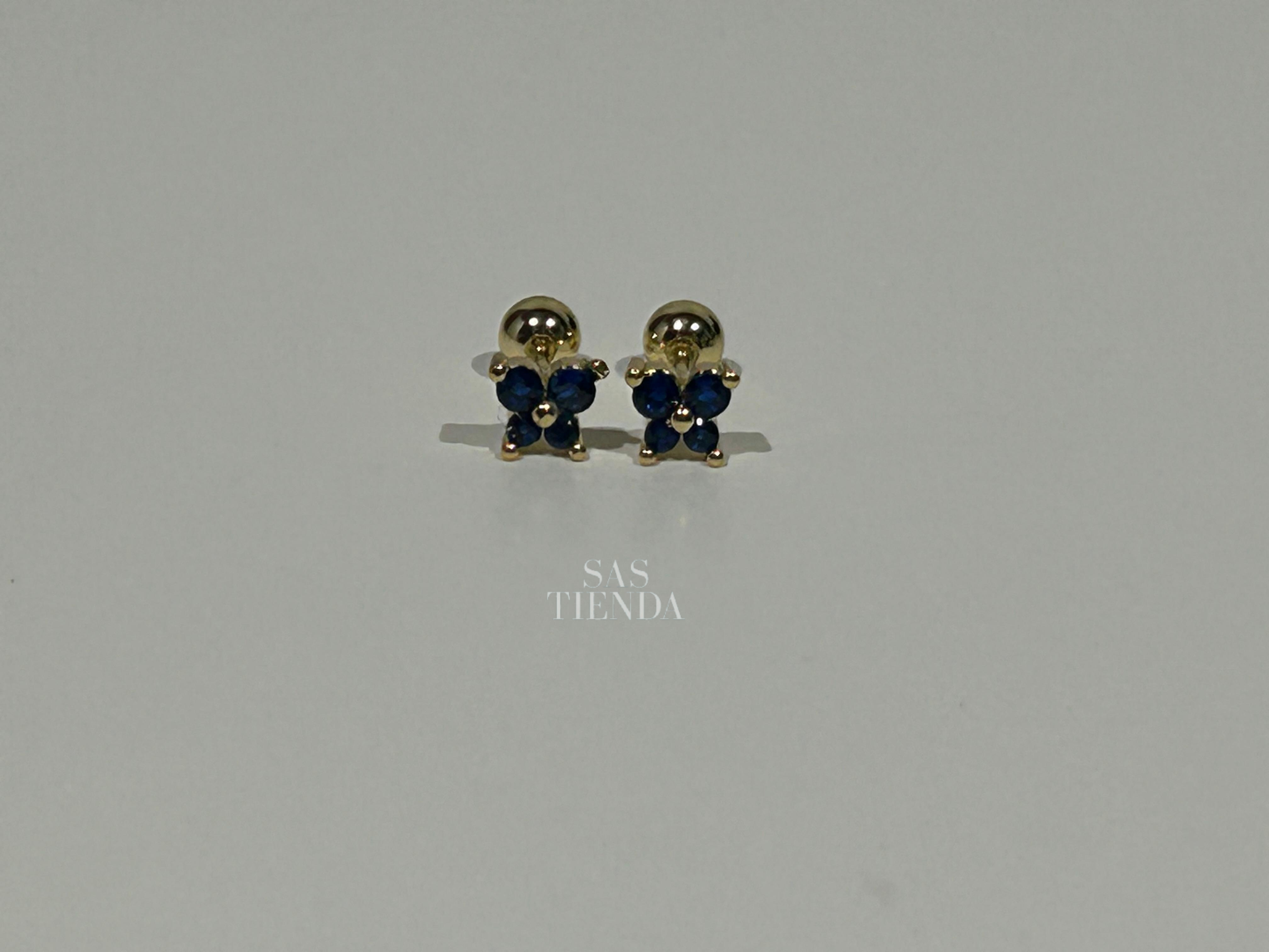 Aretes Mariposa Azules