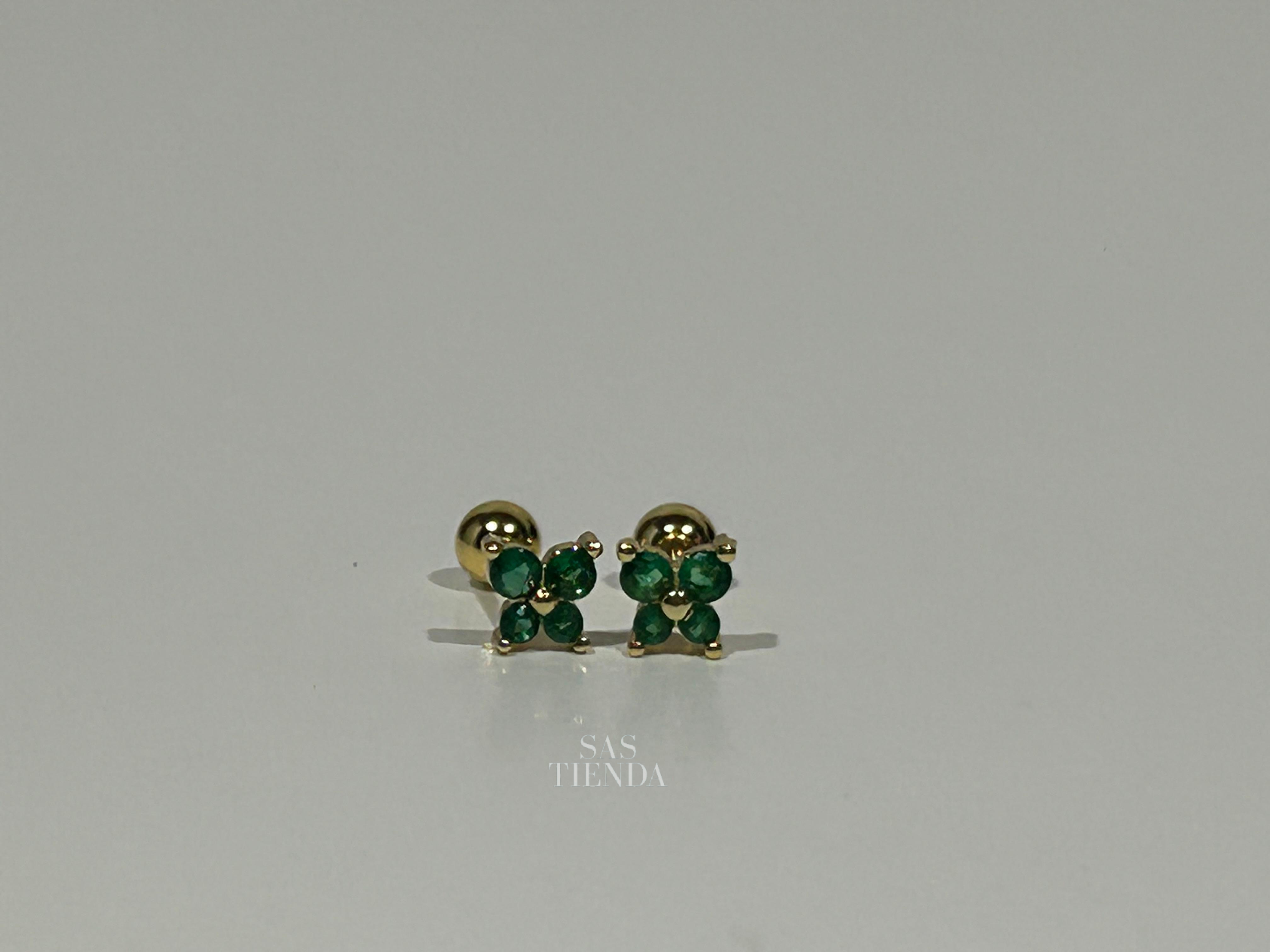 Aretes Mariposa Verdes