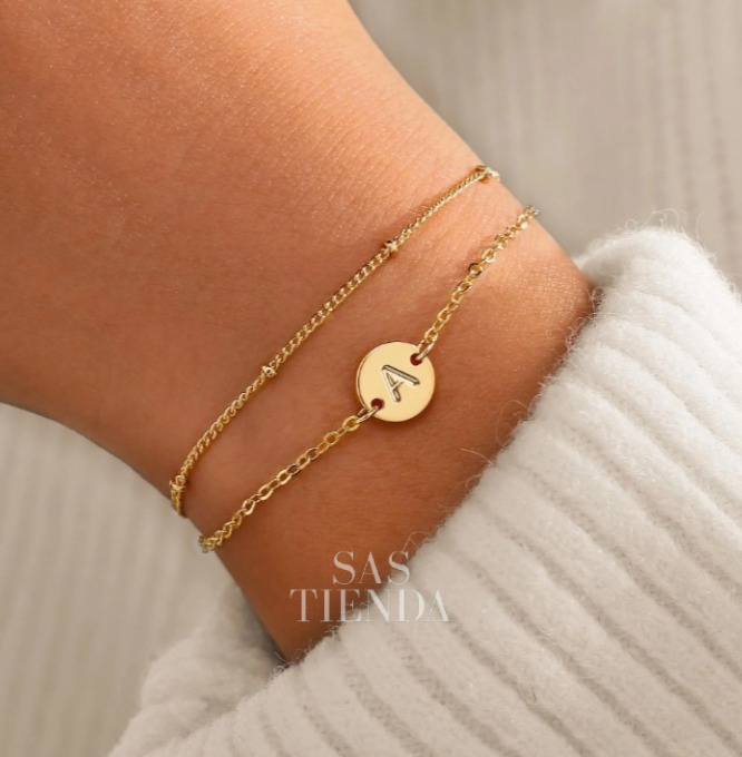 Pulsera Doble Inicial