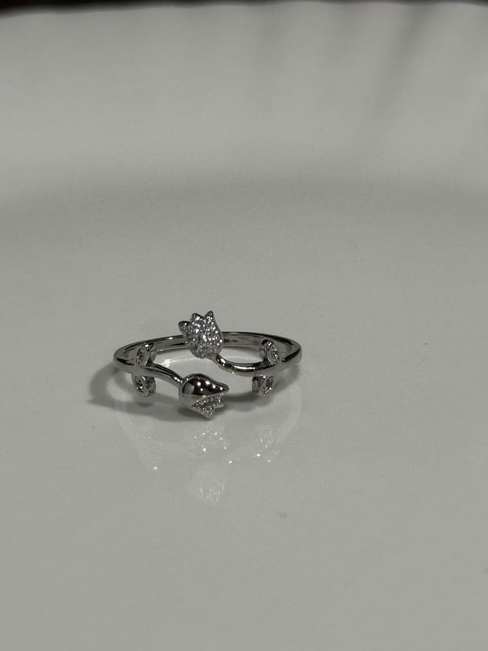 Anillo Tulipán Plateado