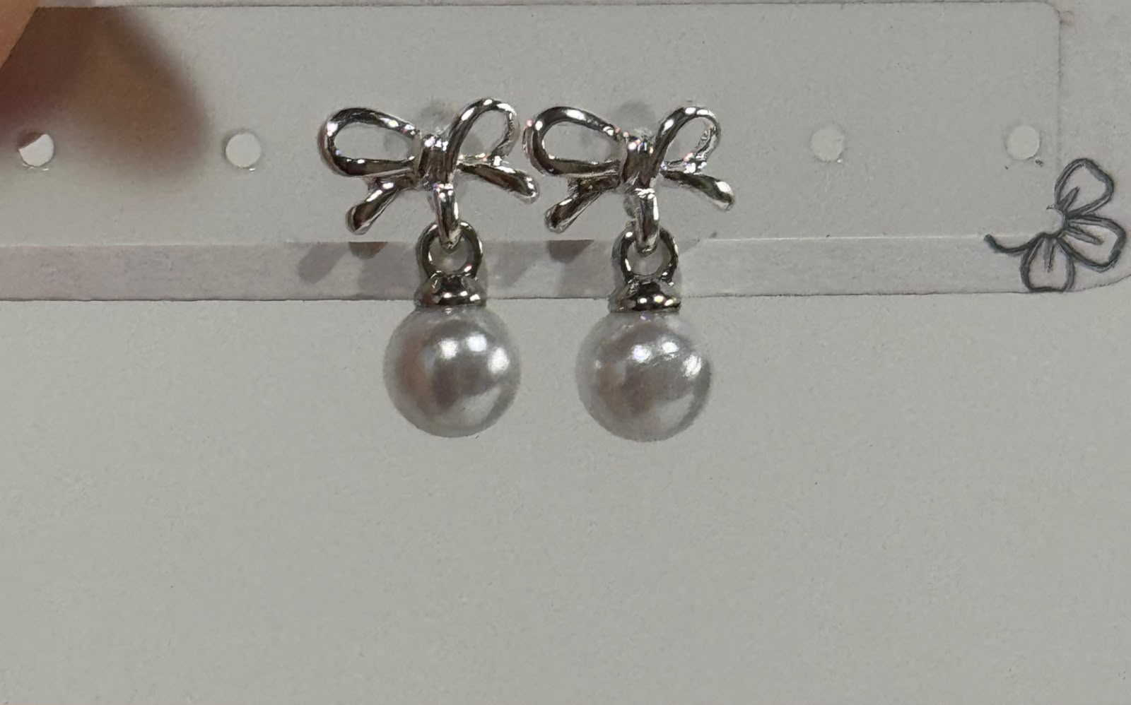 Aretes Lazo con Perla