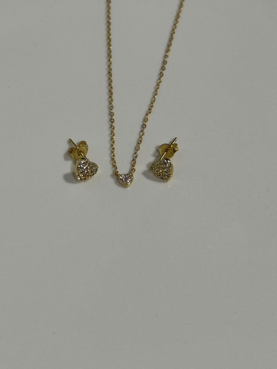 Set Corazón Dorado 925