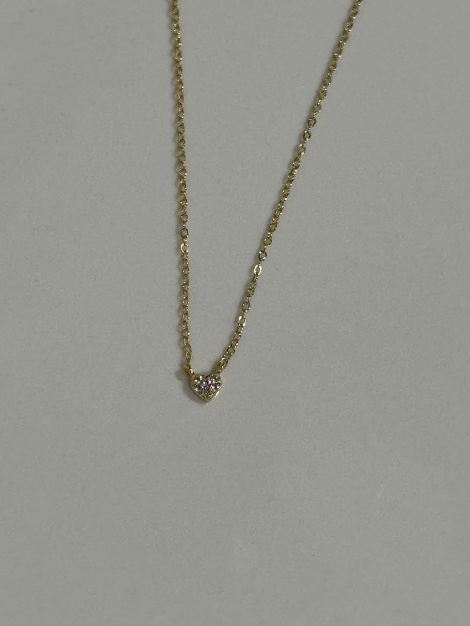 Collar Corazón Brillante 925