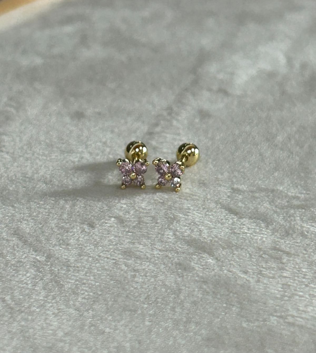 Aretes Mariposa Rosados