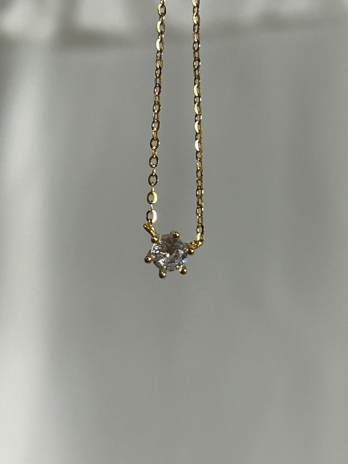 Collar Solitario Plata 925
