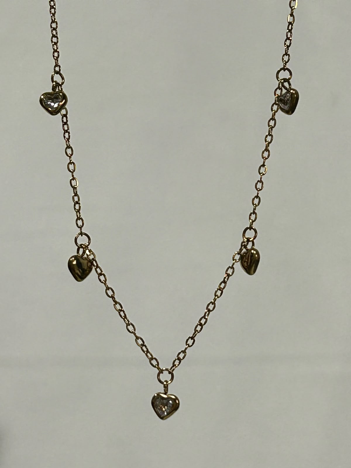 Collar Corazones Colgantes